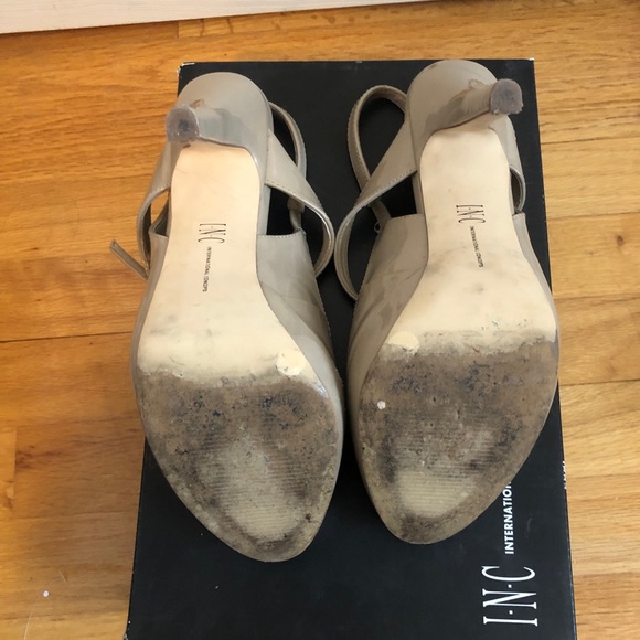 INC Peep Toe Nude Heels - Picture 6 of 7